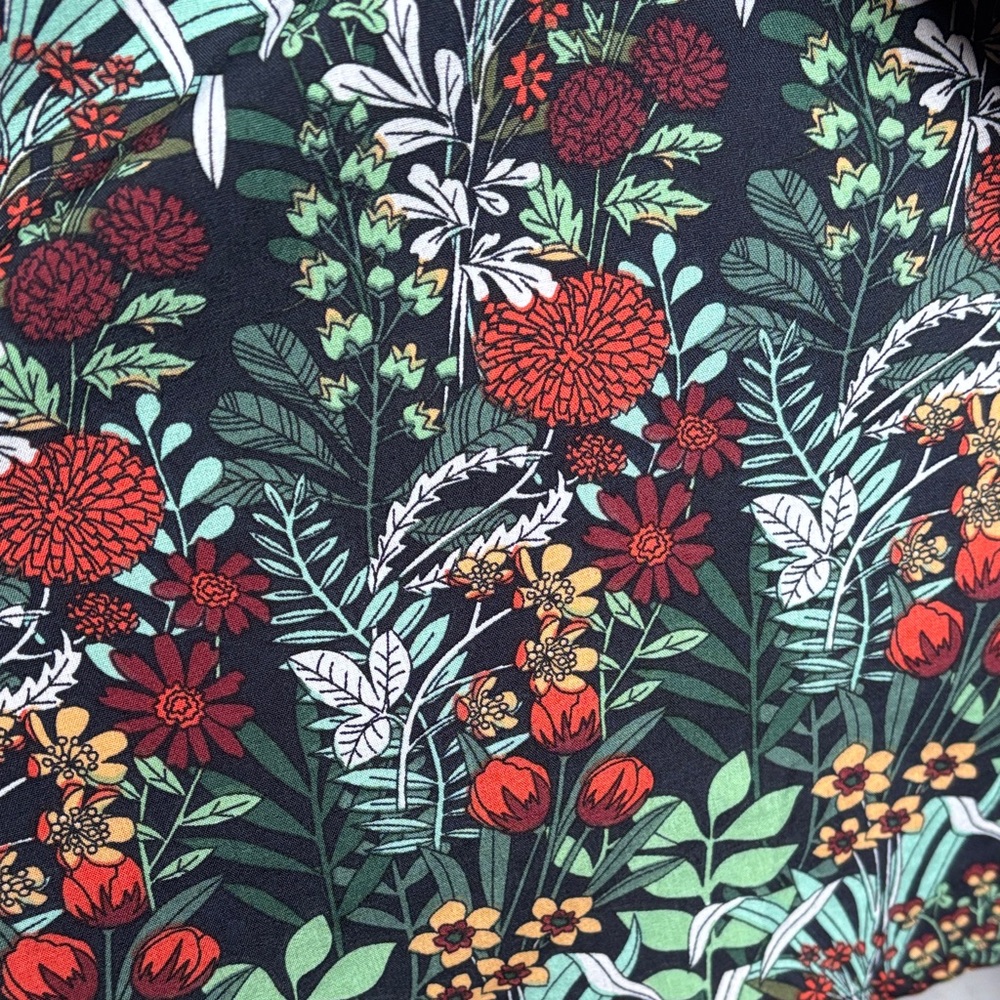 Dress Floral Flare Long Bell sleeve green bloomcore forest fairy Size 2